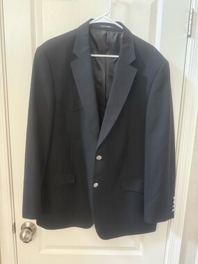 Men’s Cody James Black Western Sport Coat Blazer 44R Classic Fit